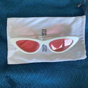 White red lens sunglasses